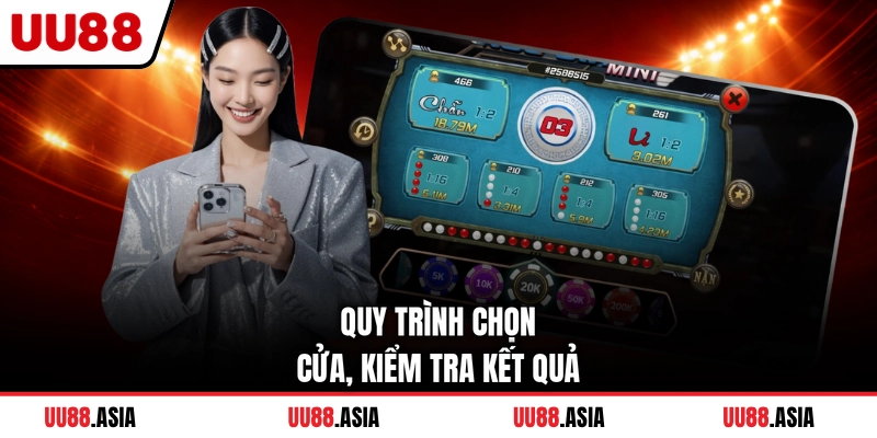 Quy trình chọn cửa, kiểm tra kết quả